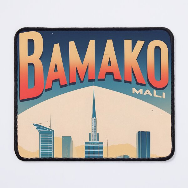 Item preview, Bamako Mali Vintage Travel Tourism Art designed and sold by TravelersGems.