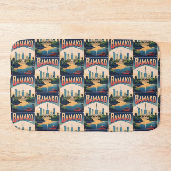 Item preview, Bamako Mali Vintage Travel Tourism Art designed and sold by TravelersGems.