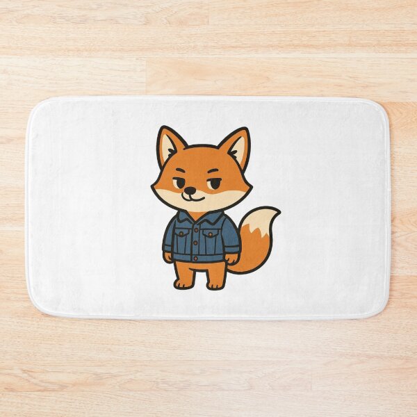 Item preview, Cool Fox in Classic Denim Jacket – Trendy Woodland Animal Illustration designed and sold by Confuzz1ed.