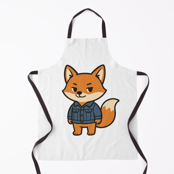 Item preview, Cool Fox in Classic Denim Jacket – Trendy Woodland Animal Illustration designed and sold by Confuzz1ed.