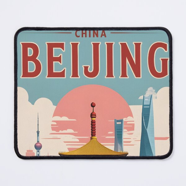 Item preview, Beijing China Vintage Travel Tourism Art designed and sold by TravelersGems.