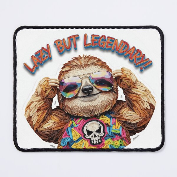 Item preview, Lazy But Legendary Quilled Sloth – Cool Paper Art Statement Sticker designed and sold by Imaginarium of Chaos falcon88 .