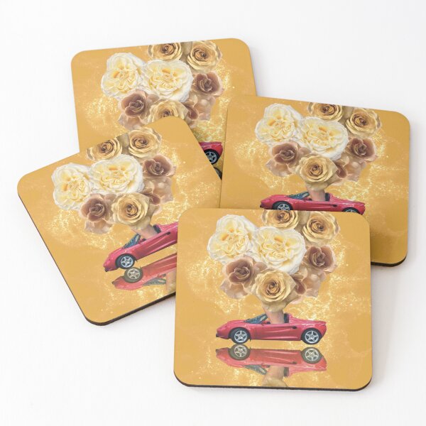 Item preview, Roses & red car designed and sold by recyclosophie.