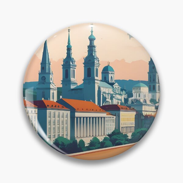 Item preview, Belgrade Serbia Vintage Travel Tourism Art designed and sold by TravelersGems.