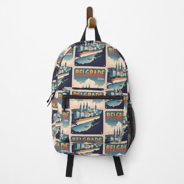 Item preview, Belgrade Serbia Vintage Travel Tourism Art designed and sold by TravelersGems.