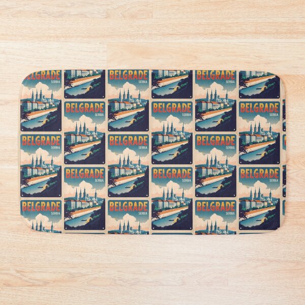 Item preview, Belgrade Serbia Vintage Travel Tourism Art designed and sold by TravelersGems.