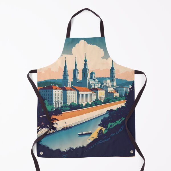 Item preview, Belgrade Serbia Vintage Travel Tourism Art designed and sold by TravelersGems.