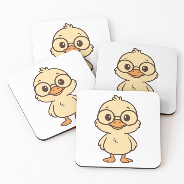 Item preview, Curious Duck Wearing Round Glasses – Cute Quirky Animal Illustration designed and sold by Confuzz1ed.