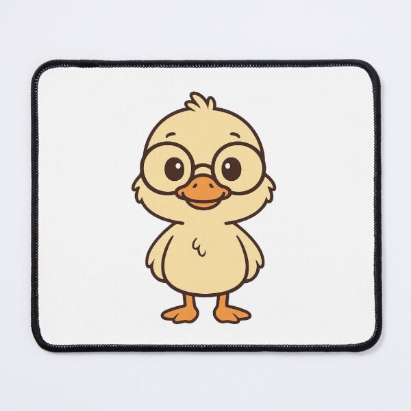 Item preview, Curious Duck Wearing Round Glasses – Cute Quirky Animal Illustration designed and sold by Confuzz1ed.