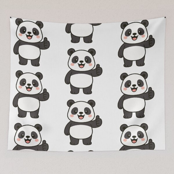 Item preview, Happy Panda Giving Big Thumbs Up – Cute Positive Animal Illustration designed and sold by Confuzz1ed.