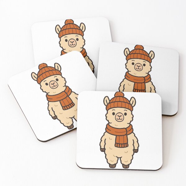 Item preview, Confident Llama in Cozy Beanie and Scarf – Adorable Fashion Animal Illustration designed and sold by Confuzz1ed.