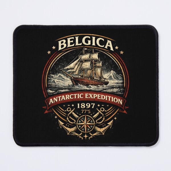 Item preview, Belgica Antarctic Expedition 1897 Vintage Design designed and sold by Retr0Tshirts.
