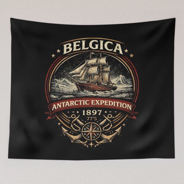 Item preview, Belgica Antarctic Expedition 1897 Vintage Design designed and sold by Retr0Tshirts.