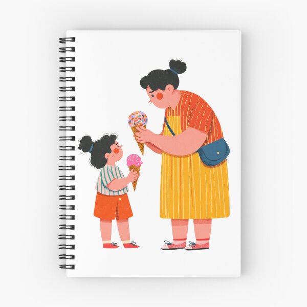 Item preview, Sweet Motherhood Ice Cream Date Illustration for Mother's Day designed and sold by BigStar-Cart.