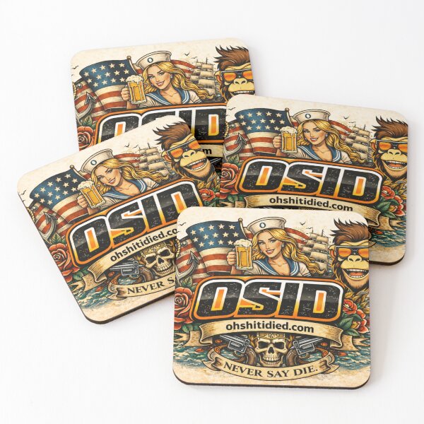 Item preview, OSID Never Say Die – Vintage Nautical Monkey Logo designed and sold by 131Mayhem.