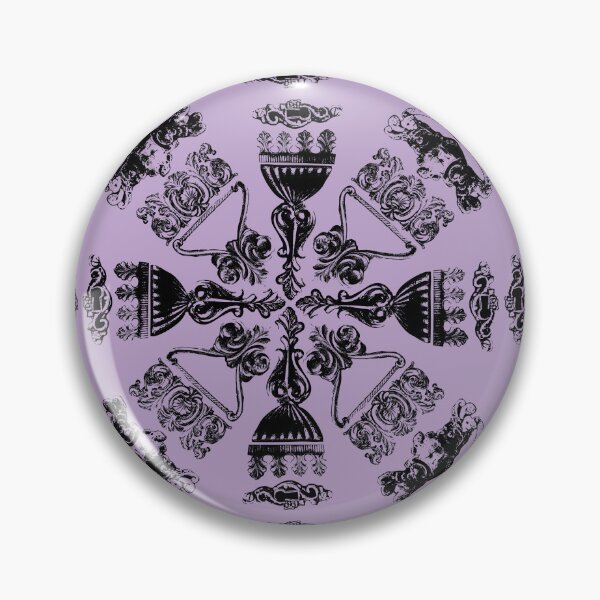 Item preview, Antique Furniture Decorations Radial Black on Mauve designed and sold by Digitalmyth's Designs.