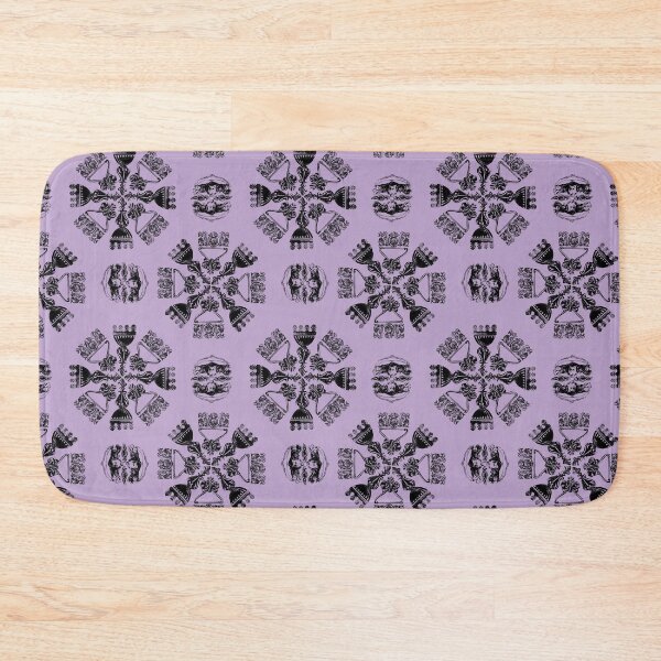 Item preview, Antique Furniture Decorations Radial Black on Mauve designed and sold by Digitalmyth's Designs.
