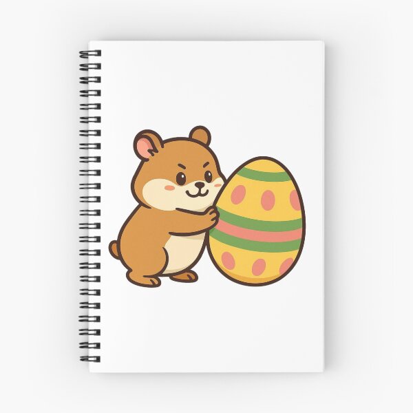 Item preview, Determined Hamster Rolling Giant Striped Easter Egg – Cute Spring Animal Illustration designed and sold by Confuzz1ed.