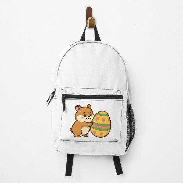 Item preview, Determined Hamster Rolling Giant Striped Easter Egg – Cute Spring Animal Illustration designed and sold by Confuzz1ed.
