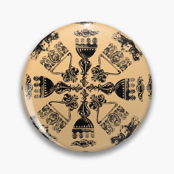 Item preview, Antique Furniture Decorations Radial Black on Gold designed and sold by Digitalmyth's Designs.
