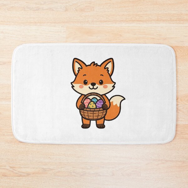 Item preview, Playful Fox Carrying Easter Egg Basket – Whimsical Spring Animal Illustration designed and sold by Confuzz1ed.