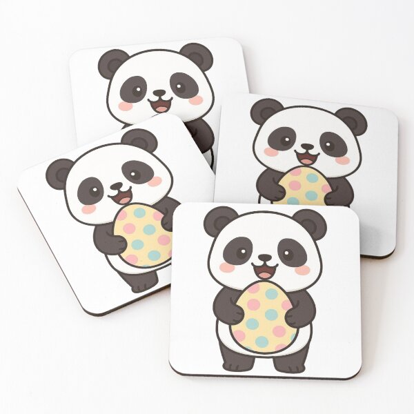 Item preview, Cheerful Panda Hugging Giant Polka Dot Easter Egg – Cute Spring Holiday Illustration designed and sold by Confuzz1ed.