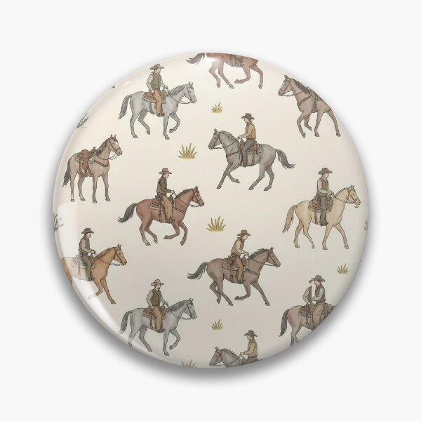 Item preview, Vintage Cowboy Riding Horses Seamless Pattern – Country Western Style designed and sold by The High Hippo.