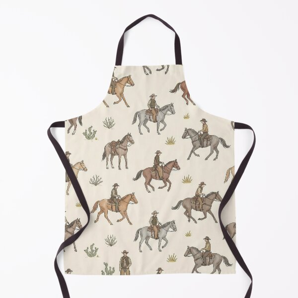 Item preview, Vintage Cowboy Riding Horses Seamless Pattern – Country Western Style designed and sold by The High Hippo.