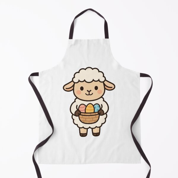 Item preview, Sweet Lamb Carrying Easter Basket – Cute Pastel Spring Animal Illustration designed and sold by Confuzz1ed.