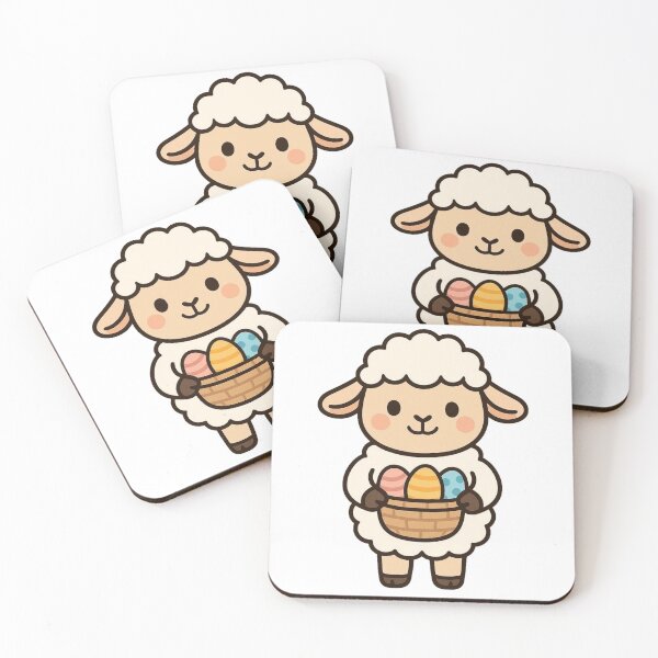 Item preview, Sweet Lamb Carrying Easter Basket – Cute Pastel Spring Animal Illustration designed and sold by Confuzz1ed.