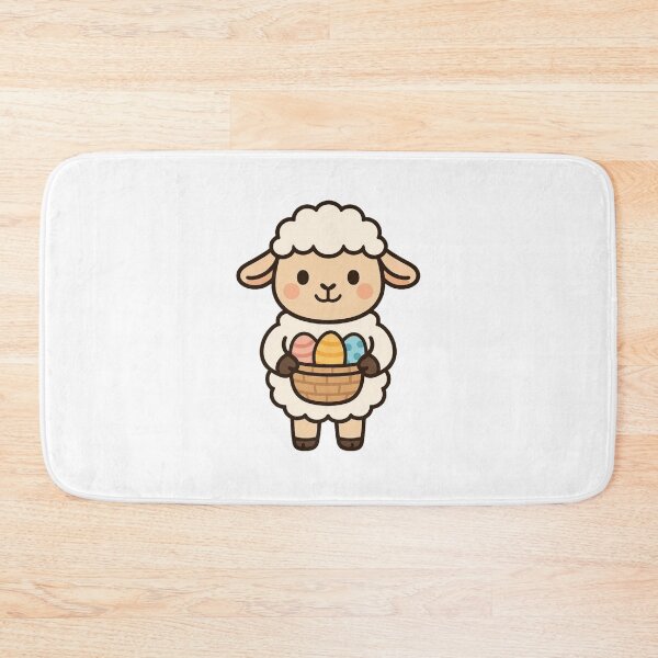 Item preview, Sweet Lamb Carrying Easter Basket – Cute Pastel Spring Animal Illustration designed and sold by Confuzz1ed.