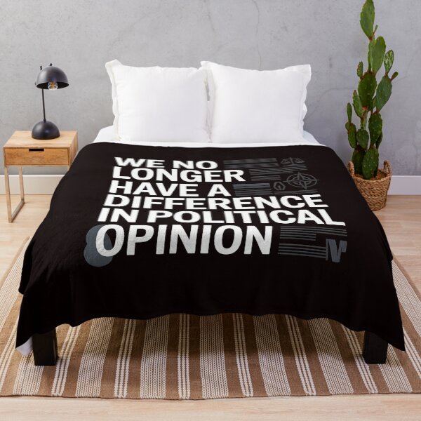 Item preview, We No Longer Have a Difference in Political Opinion in Political Opinion – Retro Morality Quote Design designed and sold by Redgiant87x.