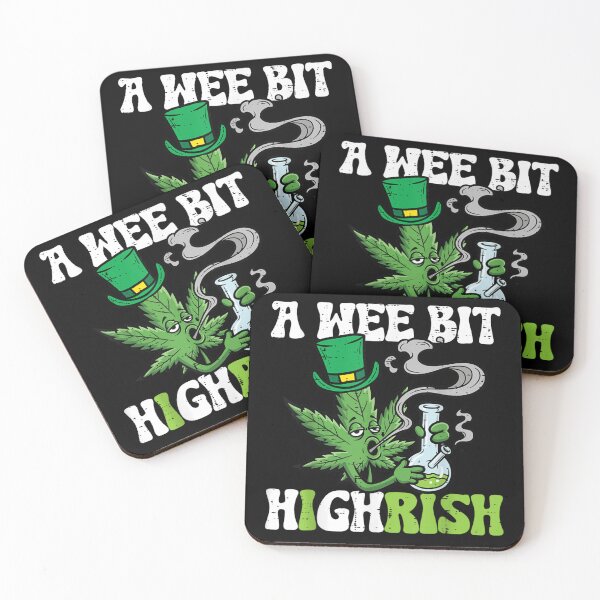 Item preview, A Wee Bit Highrish Funny St Patricks Day Marijuana Weed Bong Humor designed and sold by Altenpendinton.