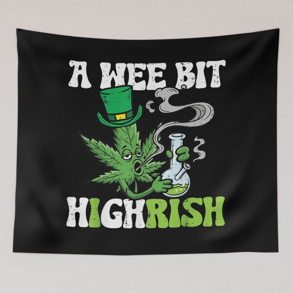 Item preview, A Wee Bit Highrish Funny St Patricks Day Marijuana Weed Bong Humor designed and sold by Altenpendinton.