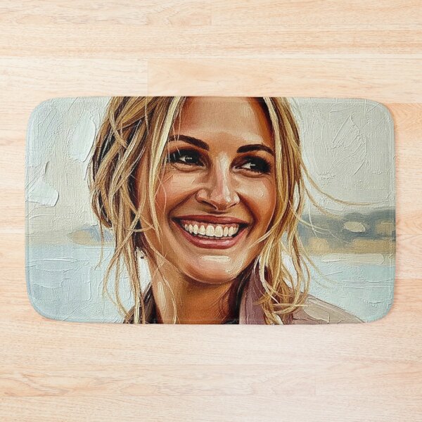 Item preview, The Golden Smile: Julia Roberts Luminous Coastal Portrait designed and sold by Art's Diner.