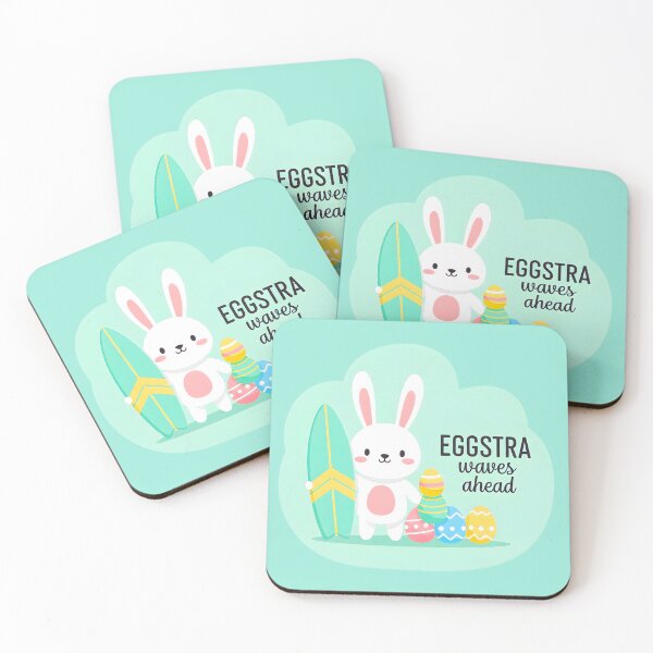 Item preview, Eggstra Waves Ahead – Bunny Surf Easter Illustration designed and sold by Sea Gem.