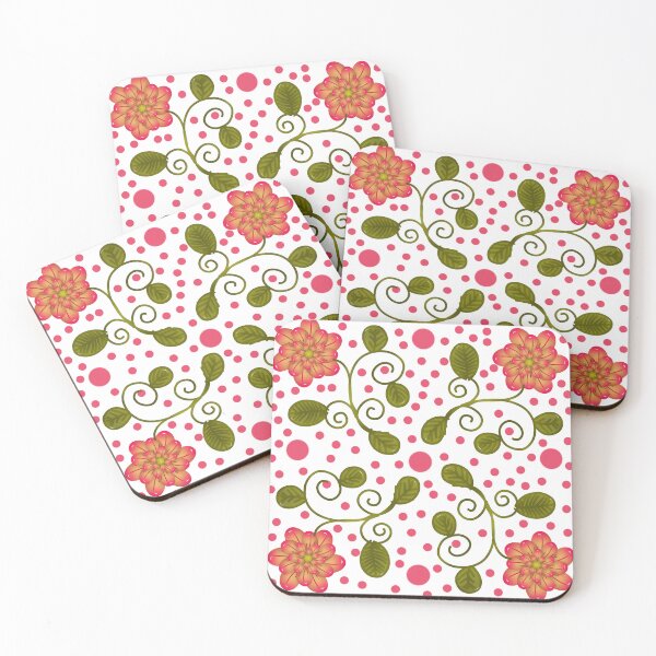 Item preview, Whimsical Pink Floral & Polka Dot Pattern designed and sold by HopeAndHustle.