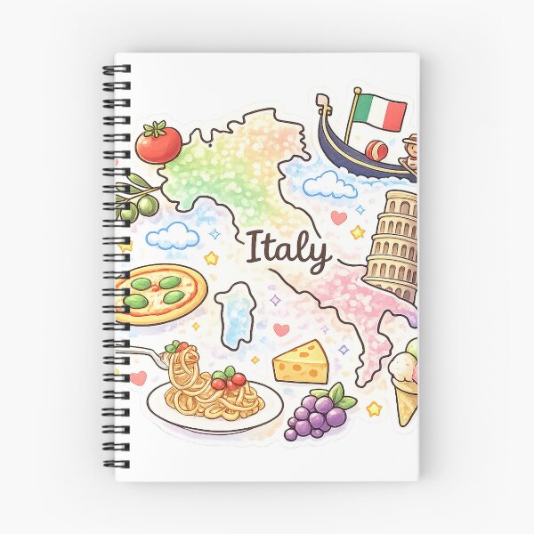 Item preview, Cute Kawaii Italy Map Illustration designed and sold by MIArt Studio.