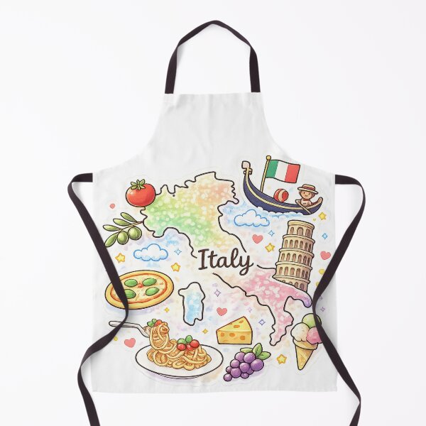 Item preview, Cute Kawaii Italy Map Illustration designed and sold by MIArt Studio.