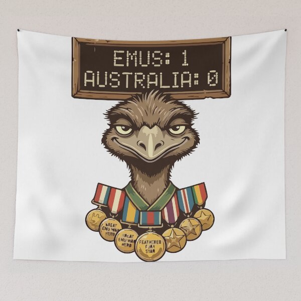 Item preview, Emus 1 Australia 0 Great Emu War History Meme designed and sold by Petzzz.