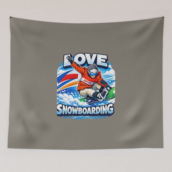Item preview, Love Snowboarding – Dynamic Winter Sports Snowboarder Art Design designed and sold by Bizertart.