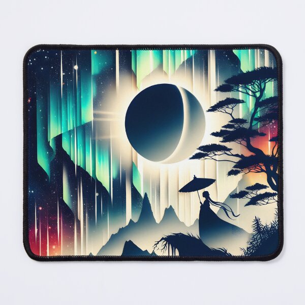 Item preview, Northern Lights and Woman, Ai Generated Art designed and sold by ACC .