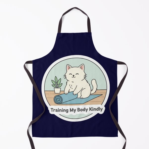 Item preview, Training My Body Kindly Cute Cat Yoga Design | Gentle Fitness Self Care Art designed and sold by SV-Creation.