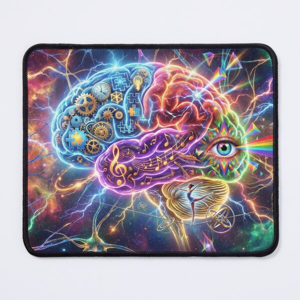 Item preview, Functional Brain Map - Artistic Neuroscience Concept designed and sold by TheRichGallery.