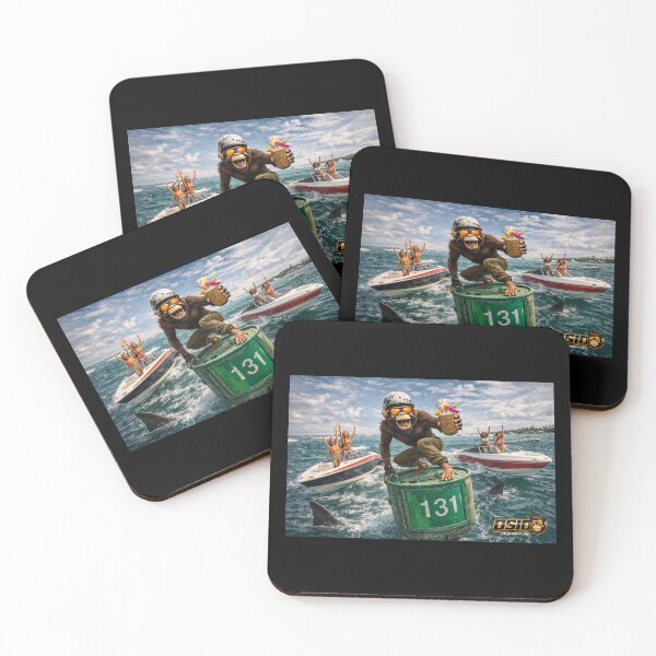 Item preview, OSID 131 Mayhem – Party Monkey Shark Boating Chaos designed and sold by 131Mayhem.