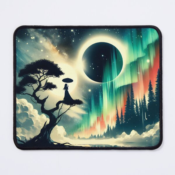 Item preview, Northern Lights and Woman, Ai Generated Art designed and sold by ACC .