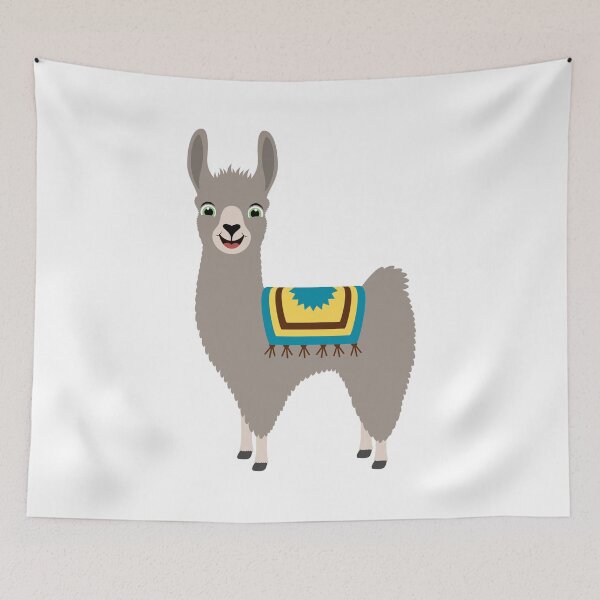 Item preview, Happy Cute Llama designed and sold by Captain Creative.