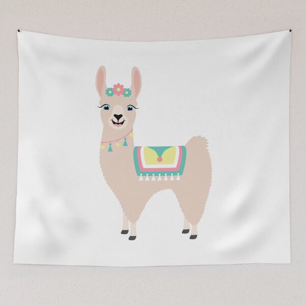 Item preview, Happy Cute Llama designed and sold by Captain Creative.