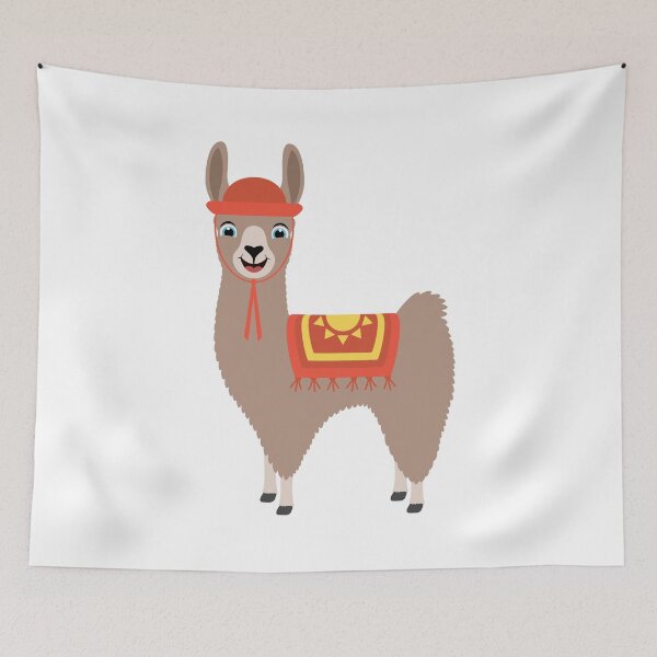 Item preview, Happy Cute Llama designed and sold by Captain Creative.