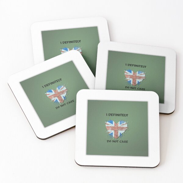 Item preview, I Definitely Do Not Care - Union Jack, Green Background  designed and sold by Here, Then.